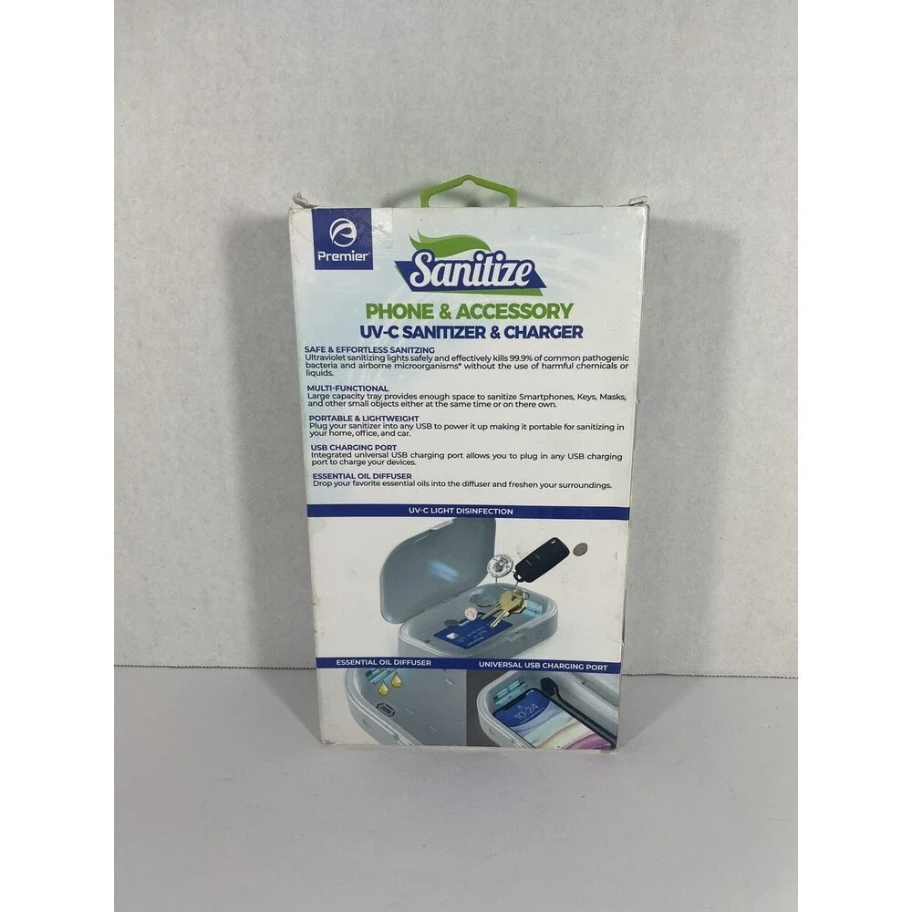 SANITIZE PHONE & ACCESSORY UV-C SANITIZER & CHARGER NIB